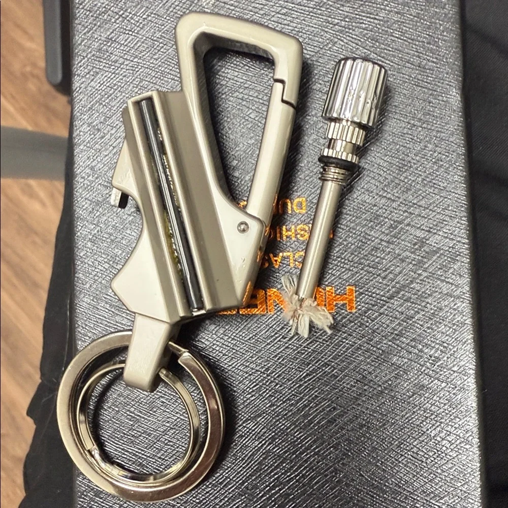 hONEST Silver Survival Keychain Lighter